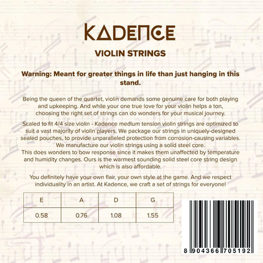 Kadence Violin String Set STR-V01
