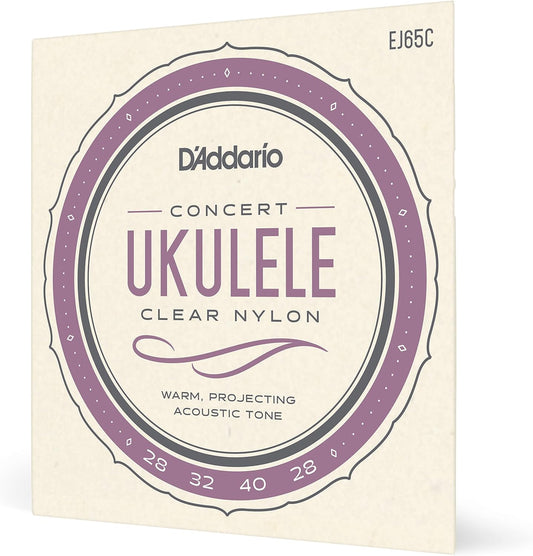 D'Addario EJ65C Pro-Arté Custom Extruded NylonUkulele Strings, Concert
