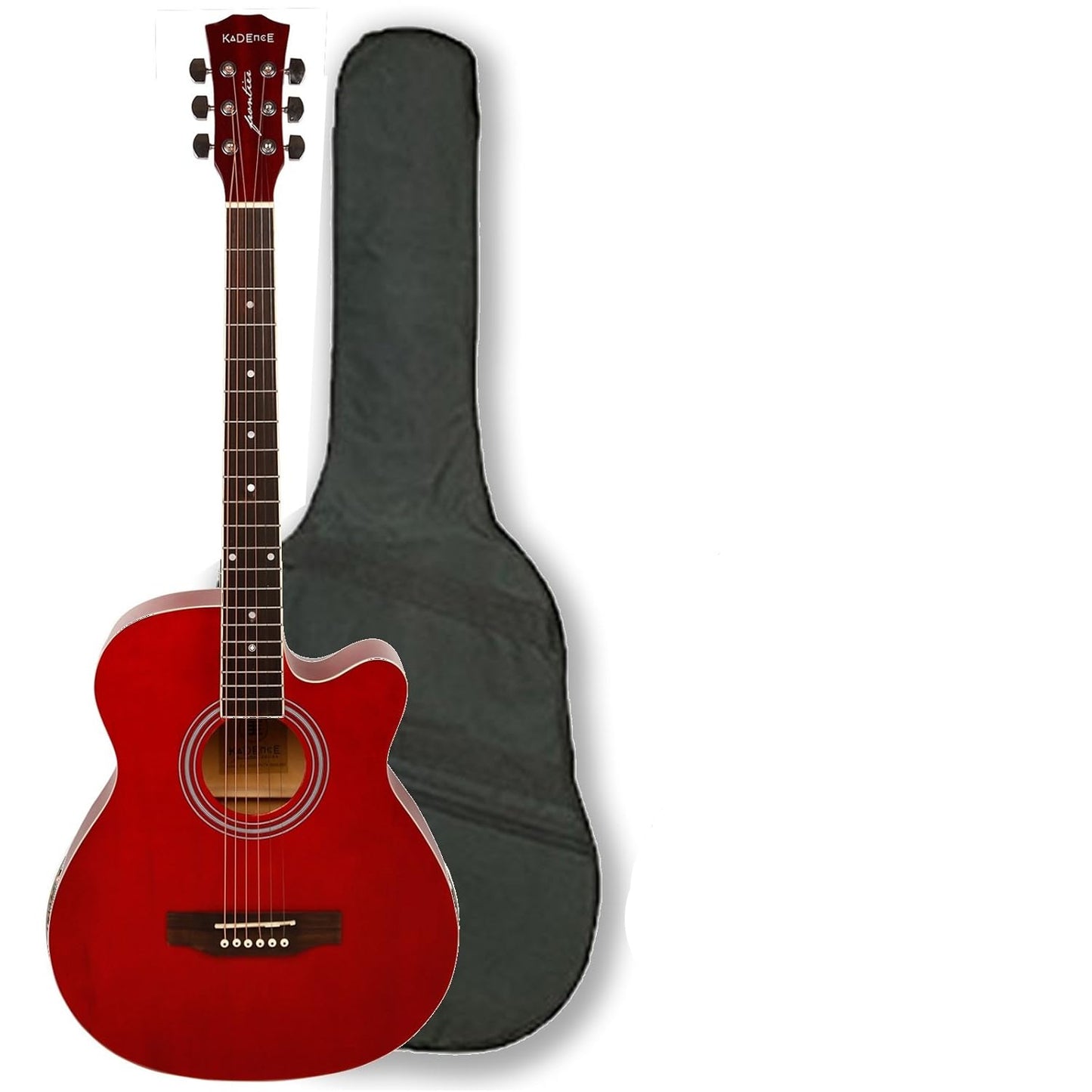 Kadence Frontier Series Red Acoustic Guitar