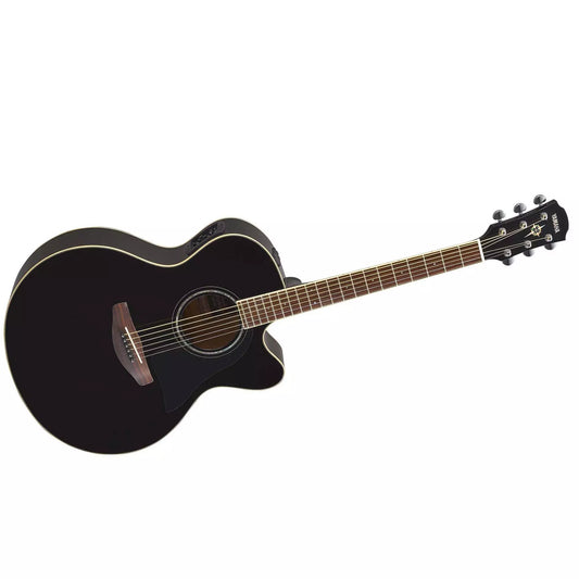 Yamaha CPX600 Medium Jumbo Black Acoustic-Electric Guitar With Bag