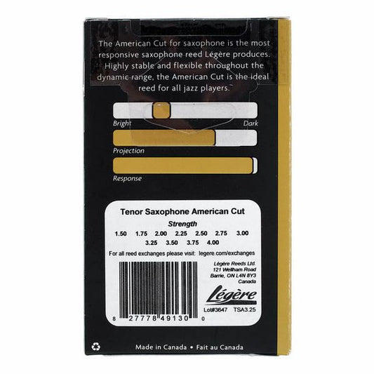 Legere American Cut 2.25 Tenor Saxophone Reeds (TSA2.25)