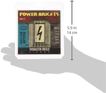 Thomastik-Infeld PB111 Guitar Electric Strings: Power-Brights 6 String Magnecore Round Wound Set E, B, G, D, A, E