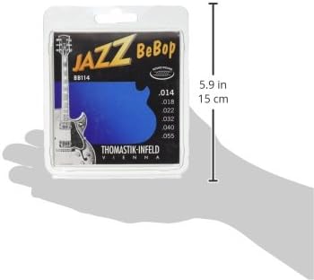 Dr Thomastik Bb114 Jazz Guitar Strings: Jazz Bebop Series 6 String Set - Pure Nickel Round Wounds E, B, G, D, A, E Set