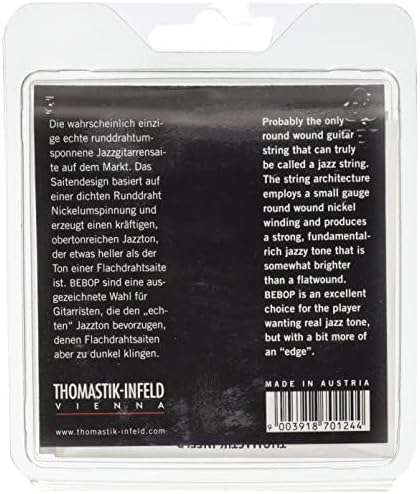Dr Thomastik Bb114 Jazz Guitar Strings: Jazz Bebop Series 6 String Set - Pure Nickel Round Wounds E, B, G, D, A, E Set