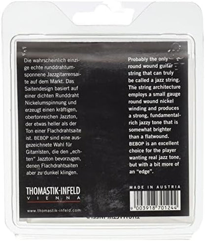 Dr Thomastik Bb114 Jazz Guitar Strings: Jazz Bebop Series 6 String Set - Pure Nickel Round Wounds E, B, G, D, A, E Set