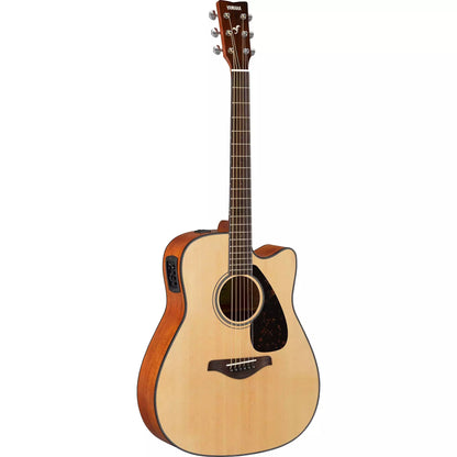 Yamaha FGX800C Solid Top Cutaway Acoustic-Electric Guitar, Dreadnought, Natural