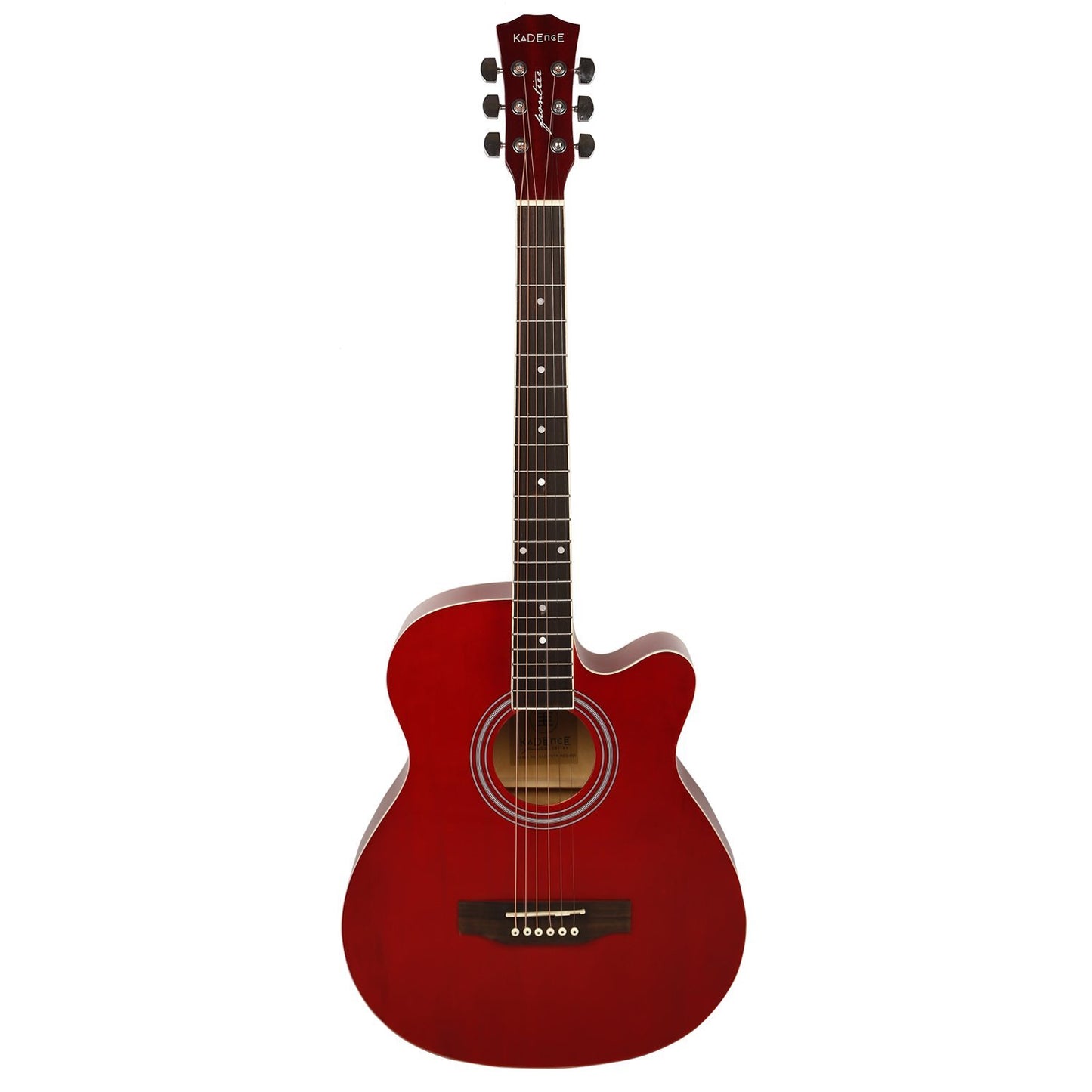 Kadence Frontier Series Red Acoustic Guitar