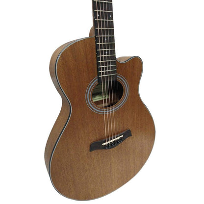 Aria FET M2 Meranti Thin-Body Cutaway Acoustic Guitar- Fingerboard: Ironwood