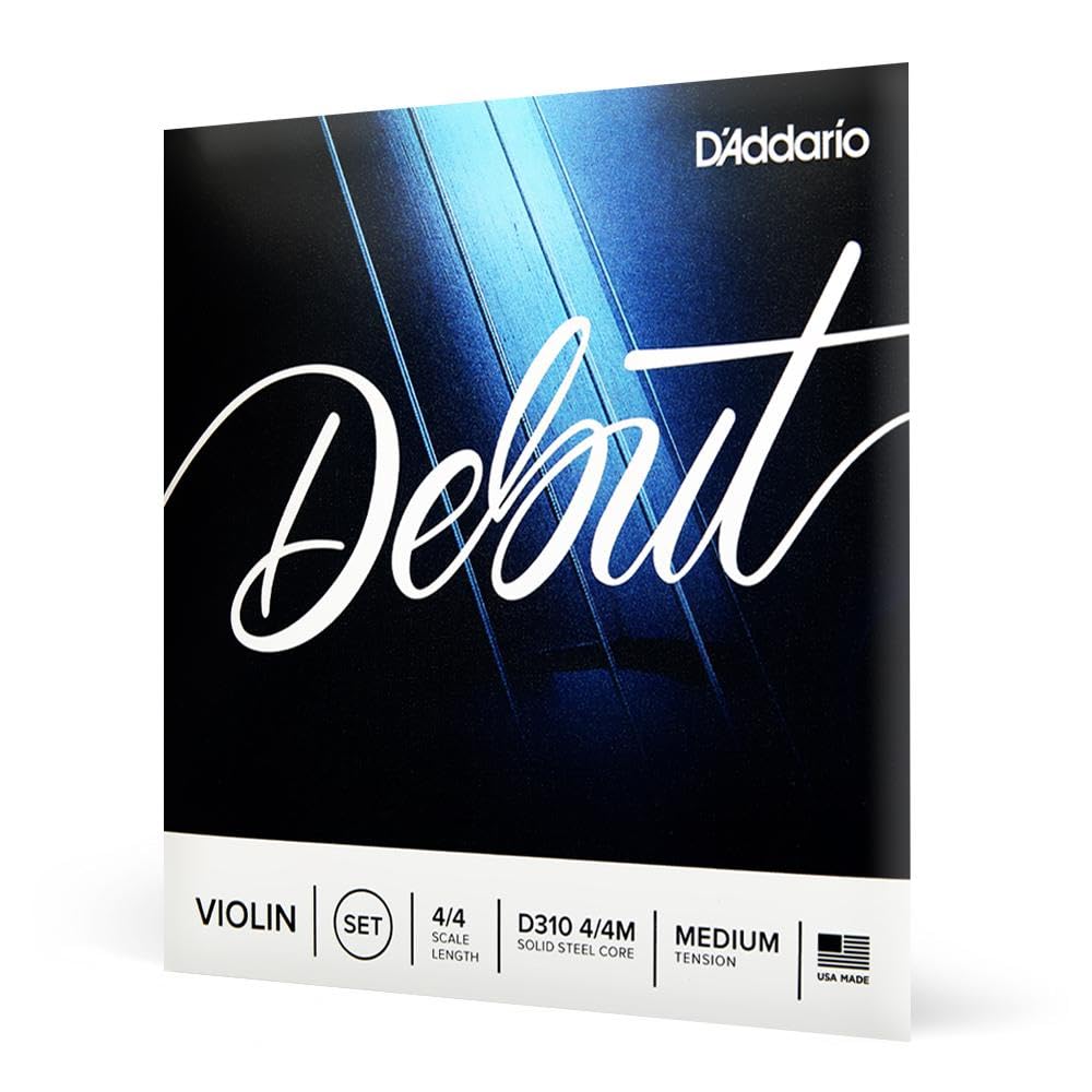 D'Addario Debut Violin String Set, 4/4 Scale, Medium Tension