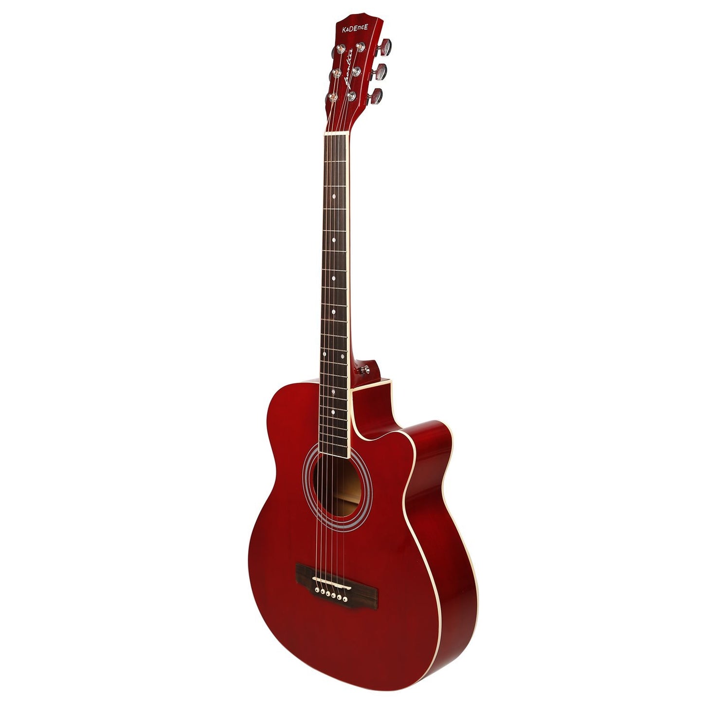 Kadence Frontier Series Red Acoustic Guitar