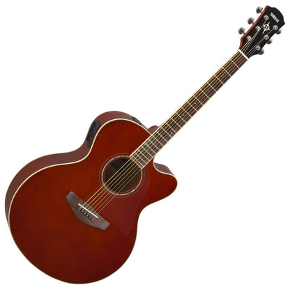 Yamaha CPX600 Medium Jumbo Root Beer Acoustic-Electric Guitar with Bag