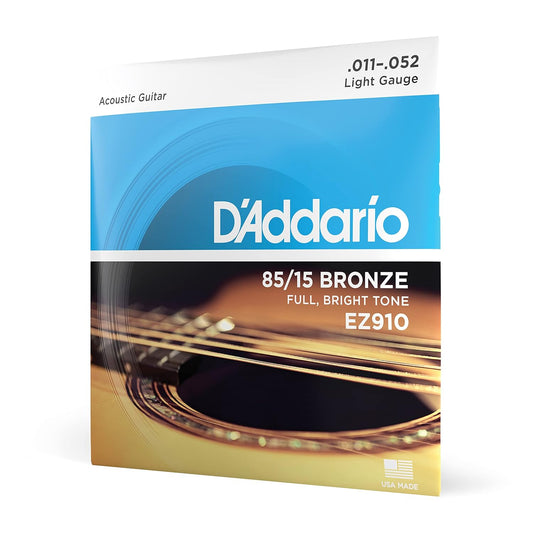 Daddario Acoustic Guitar String EZ910 Bronze Great American Light gauge