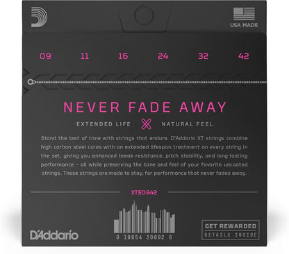 D'addario XTE0942 09-42 Super Light Coated Electric Guitar Strings