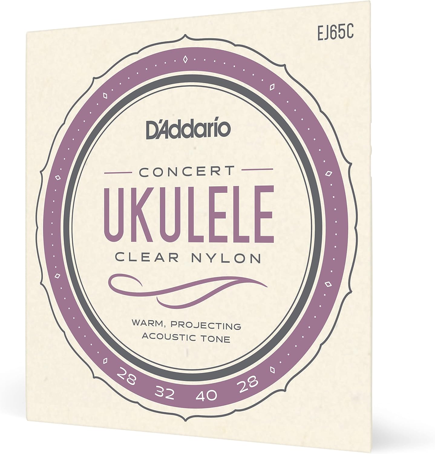 D'Addario EJ65C Pro-Arté Custom Extruded NylonUkulele Strings, Concert