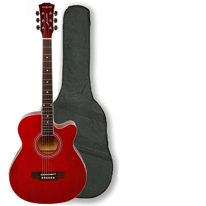 Kadence Frontier Series Red Acoustic Guitar