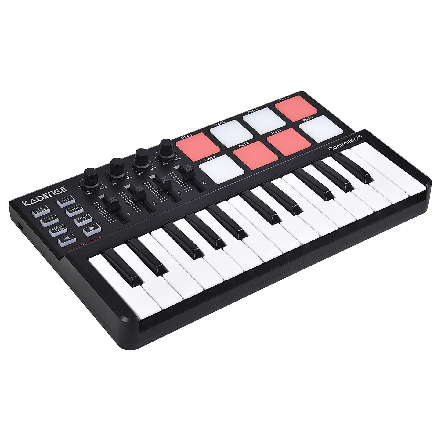 Kadence Controller 25 Compact Midi Keyboard and Pad MIDI Controller(KAD-MID-KC-X2M)
