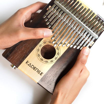 Kadence Kalimba 17 Keys Thumb Piano Easy to Learn Portable Musical Instrument with Tuning Hammer. (Marimba, Wood Finger Piano, kalimba)