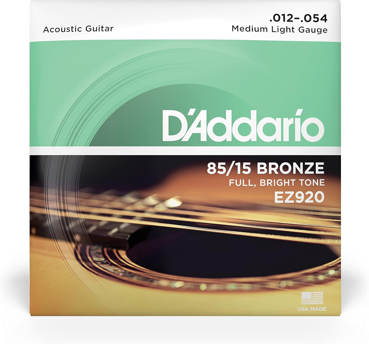 D'Addario EZ920 Bronze Medium Light Acoustic Guitar Strings