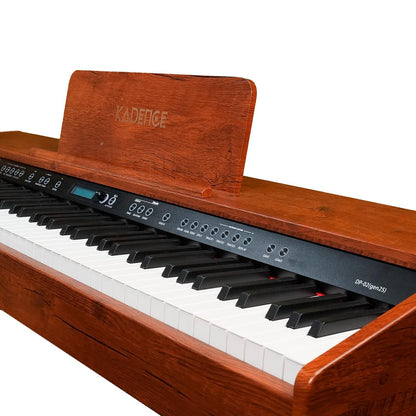 Kadence GEN25 Series | 88 Progressive Heavy Hammer Action Keys Portable Black Wooden Digital Piano. (DP02)