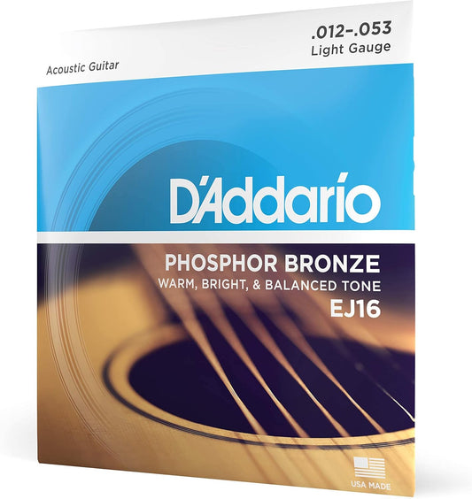 D'Addario EJ16 Acoustic 12-53 Light Guitar Strings