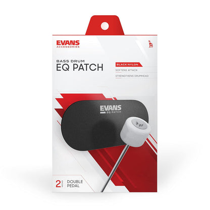 Evans EQ Double Pedal Patch, Black Nylon, D'Addario