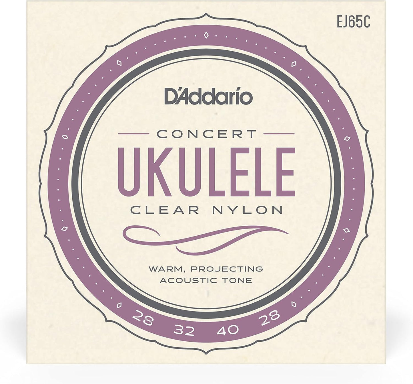 D'Addario EJ65C Pro-Arté Custom Extruded NylonUkulele Strings, Concert