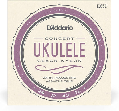 D'Addario EJ65C Pro-Arté Custom Extruded NylonUkulele Strings, Concert