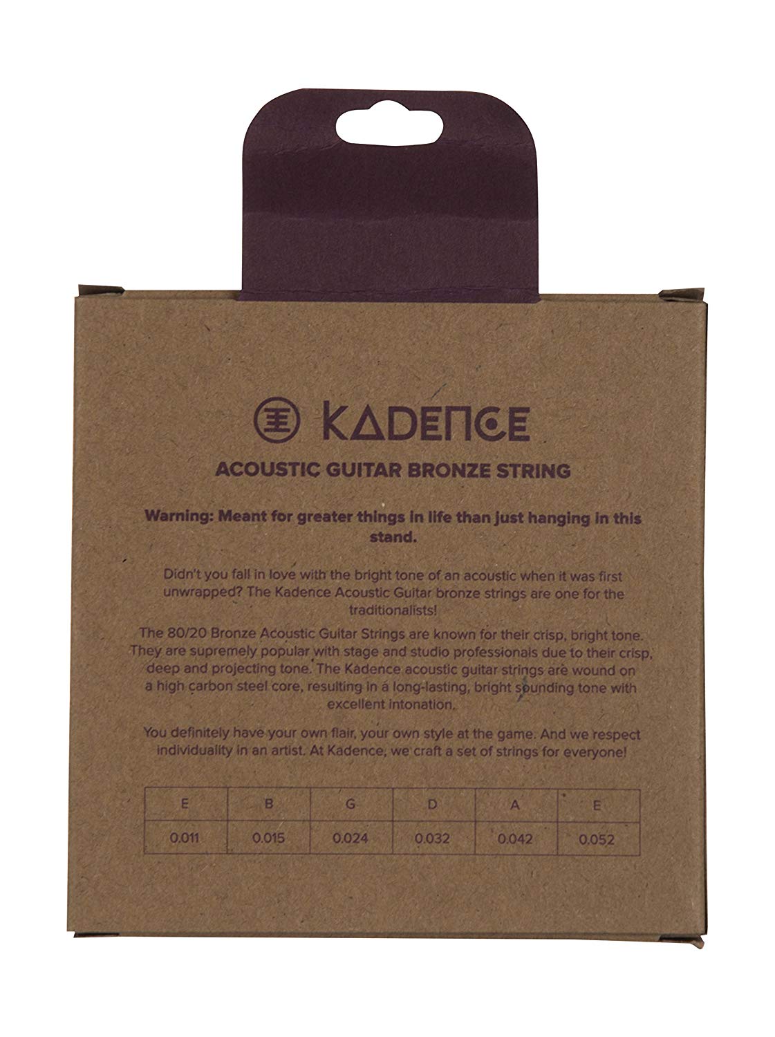Kadence Bronze Acoustic Guitar String Set
