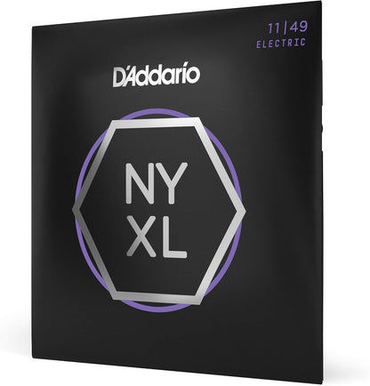 D'Addario Electric Guitar Strings, NYXL Nickel Plated, NYXL1149, Medium Gauge 11-49, 6-String Set, Pack of 1