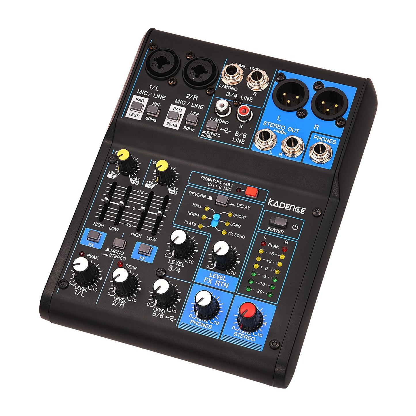 Kadence AG06 6 Channel USB Mixer with Effects