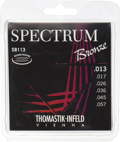 Thomastik-Infeld SB113 Acoustic Guitar Strings, Spectrum Series 6 String Set (13-57) E, B, G, D, A, E