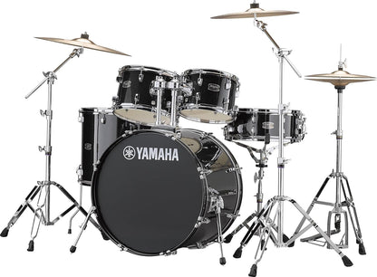 Yamaha Rydeen RDP2F5 5pc Shell Pack with 22" Bass Standard Drum Kit with GM2F53A Hardware Set, Black Glitter