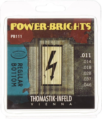 Thomastik-Infeld PB111 Guitar Electric Strings: Power-Brights 6 String Magnecore Round Wound Set E, B, G, D, A, E