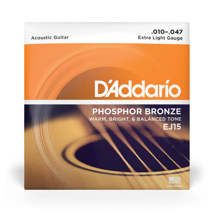 D'Addario EJ15 Acoustic 10-47 Light Guitar Strings