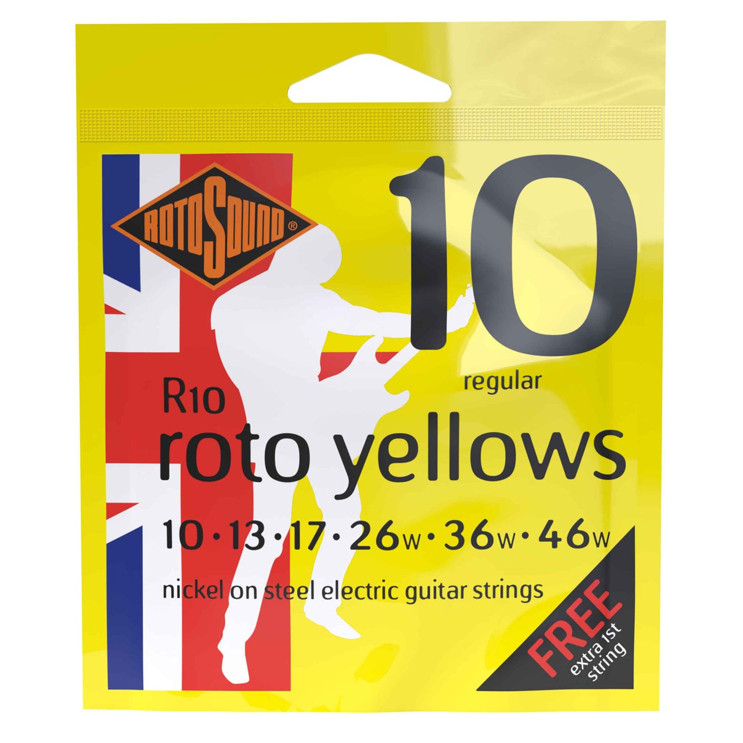 Rotosound R10 Roto Yellows Regular Electric Guitar Strings (10-46)