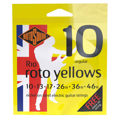 Rotosound R10 Roto Yellows Regular Electric Guitar Strings (10-46)