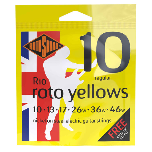Rotosound R10 Roto Yellows Regular Electric Guitar Strings (10-46)