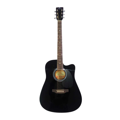 Pluto HW41C-201 41-inch Cutaway Acoustic Guitar (bLACK)