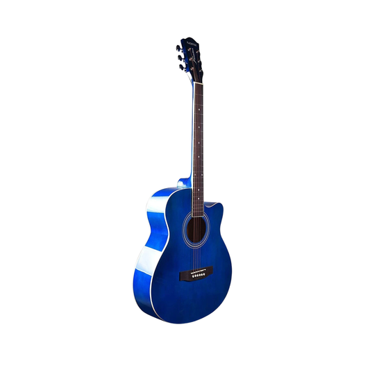 Kadence Frontier Series Blue Acoustic Guitar