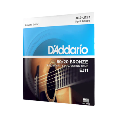 Acoustic Guitar Strings D’Addario EJ11 Bronze 12-53
