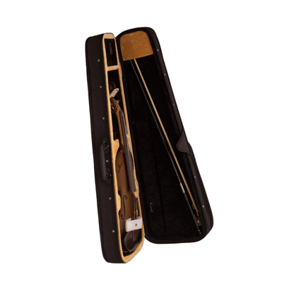 FirstOctave Special Maple Striped Model Violin Dark Brown Matt