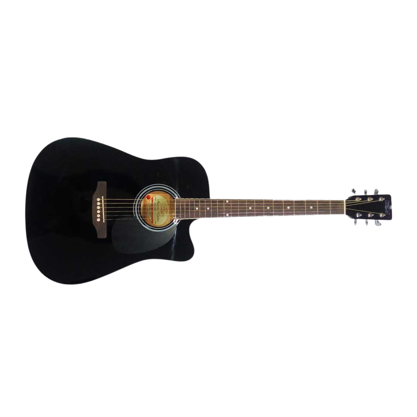 Pluto HW41C-201 41-inch Cutaway Acoustic Guitar (bLACK)