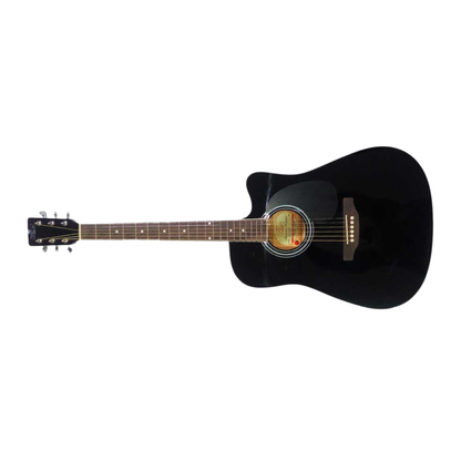 Pluto HW41C-201 41-inch Cutaway Acoustic Guitar (bLACK)