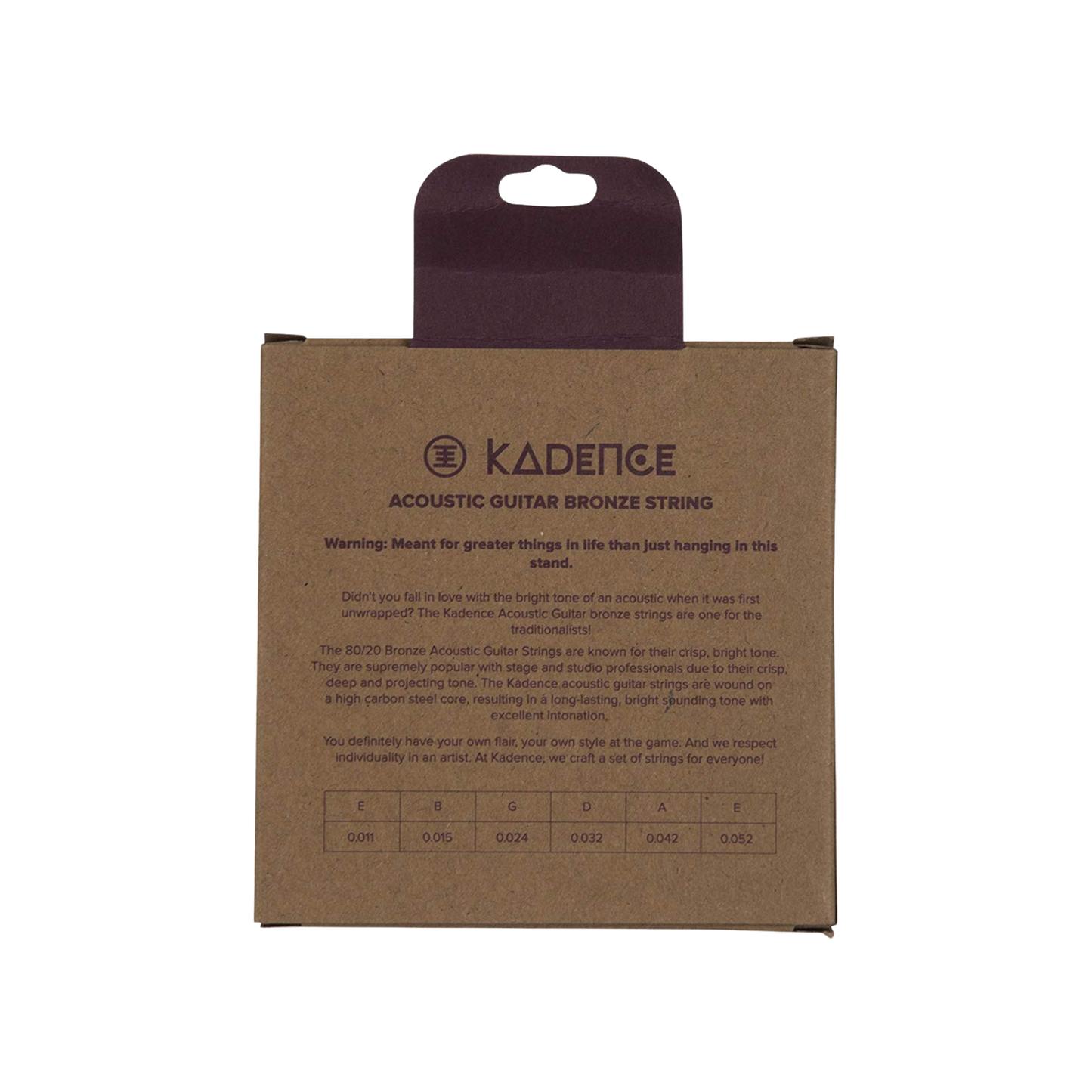 Kadence Bronze Acoustic Guitar String Set