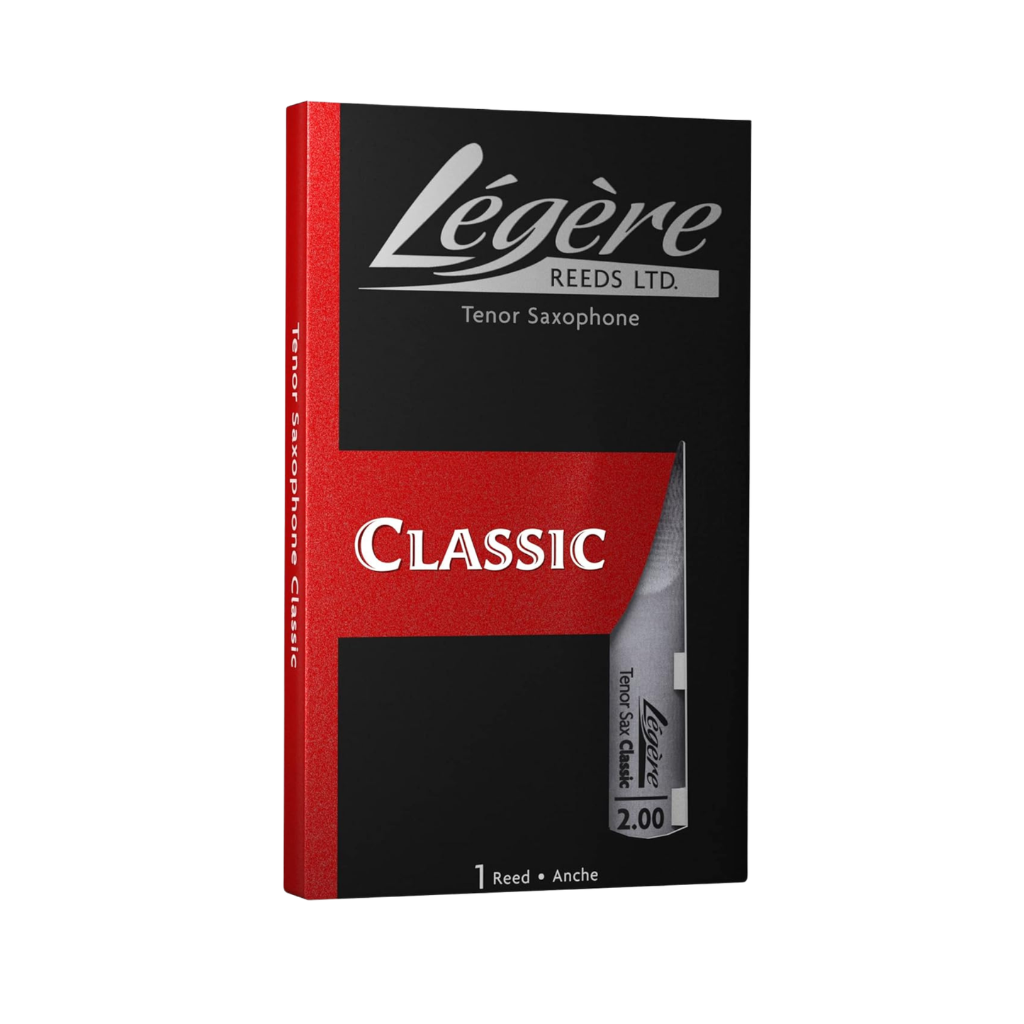 Legere Bb Tenor Saxophone Reed, 2.0, Transparent (TSS2.0)