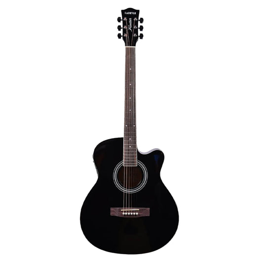 Kadence Frontier Black, Semi-Acoustic 40″ EQ Guitar