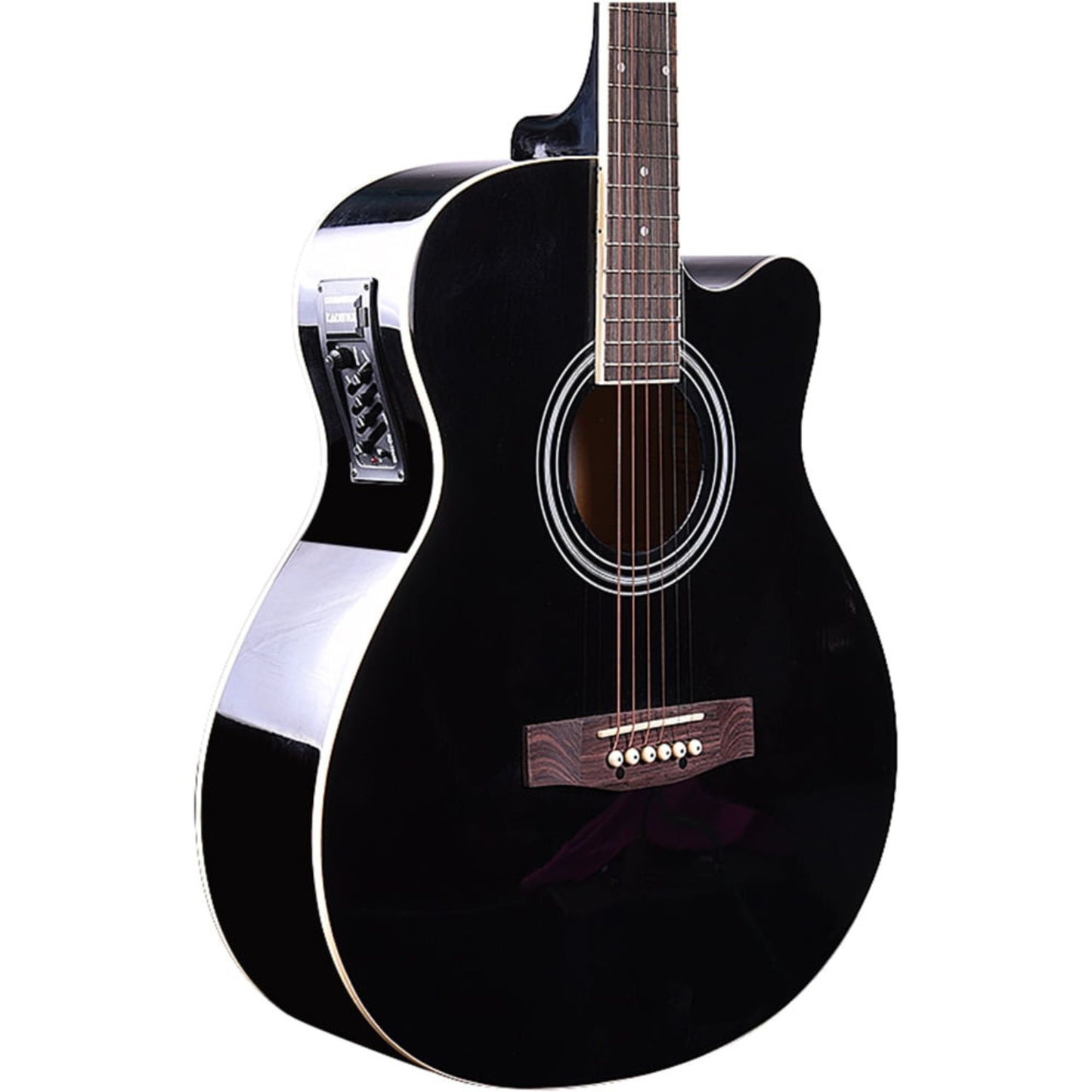 Kadence Frontier Black, Semi-Acoustic 40″ EQ Guitar