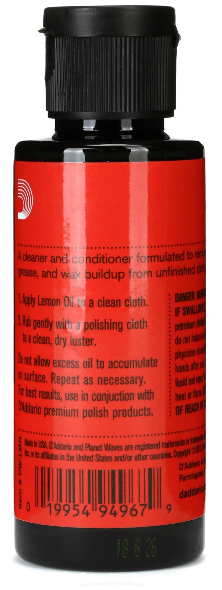 DAddario PW-LMN Lemon Oil Cleaner and Conditioner