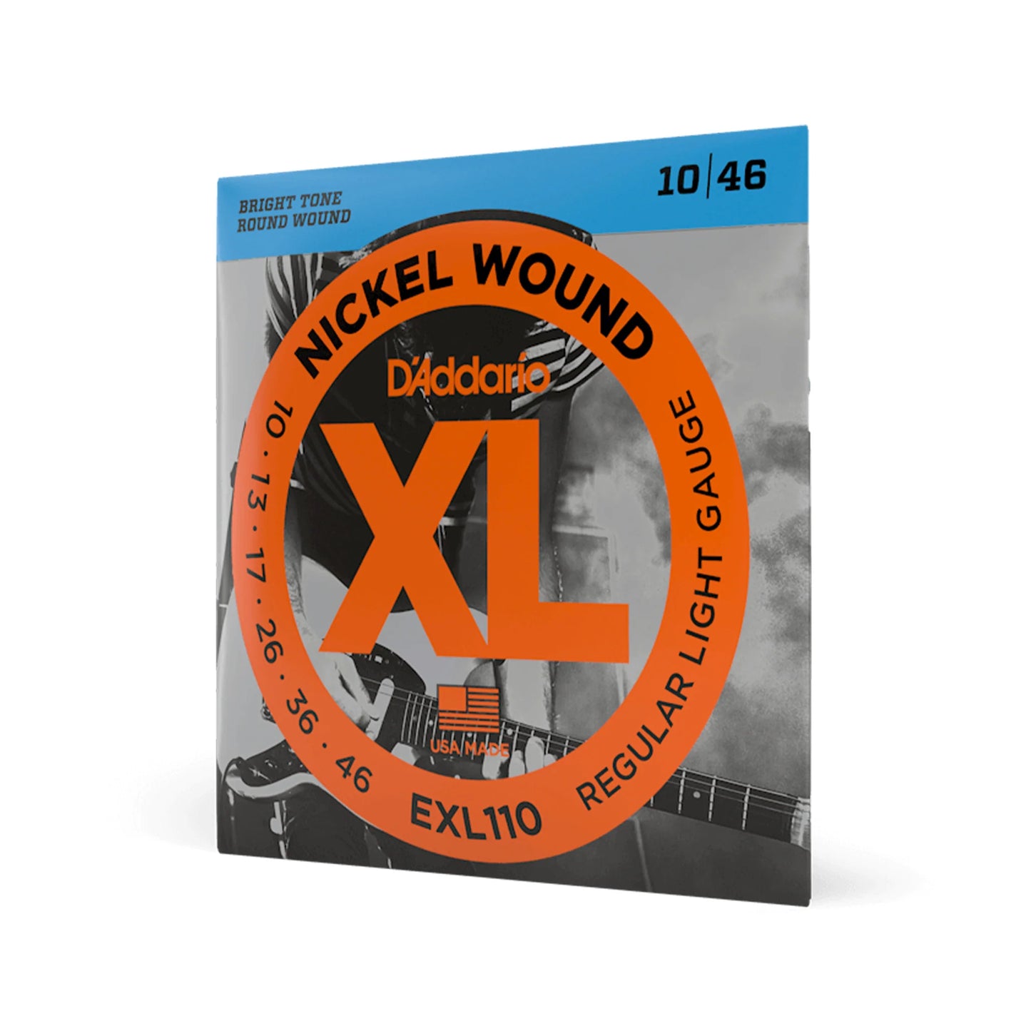 D'Addario EXL110 Nickel Wound 10-46 Super Light Electric Guitar Strings (Nickel)