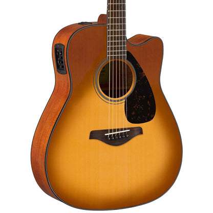Yamaha FGX800C Solid Top Cutaway Acoustic-Electric Guitar, Dreadnough, Sand Burst